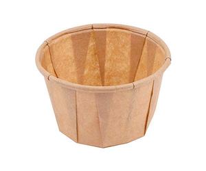 250 unidades - Tarrinas Papel Plisado 120 Ml Ø7,7X4,2 Cm Natural Perg. Antigrasas