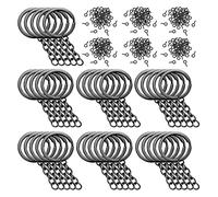 250 x Espacios para llavero con cadena, colores mezclados, columna de metal para llaveros, piezas con salto abierto y conector J, anillos para manualidades, oro y plata, talla única, como se describe