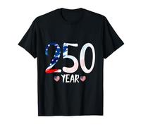 250 Year US Flag July 4th Anniversary Heart Vintage Inspired Camiseta
