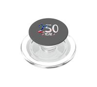 250 Year US Flag July 4th Anniversary Heart Vintage Inspired PopSockets PopGrip para MagSafe