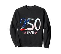 250 Year US Flag July 4th Anniversary Heart Vintage Inspired Sudadera