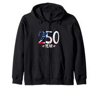 250 Year US Flag July 4th Anniversary Heart Vintage Inspired Sudadera con Capucha