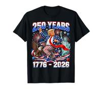 250 Years America 1776-2026 Patriotic Dancing Trump US Camiseta