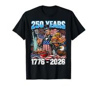 250 Years America 1776-2026 Patriotic Lincoln BBQ Party Camiseta