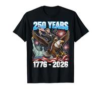 250 Years America 1776-2026 Patriotic Lincoln Flags Party Camiseta