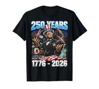 250 Years America 1776-2026 Patriotic Lincoln Flags Party Camiseta