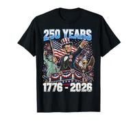 250 Years America 1776-2026 Patriotic Lincoln Flags Party Camiseta