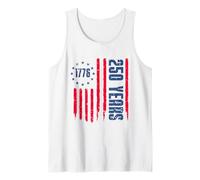 250 Years America Anniversary 250th Independence Day Freedom Camiseta sin Mangas
