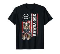 250 Years America Australian Shepherd Dog USA 4th of July Camiseta