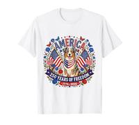 250 Years America Australian Shepherd USA 4th of July Camiseta