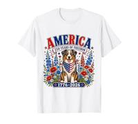 250 Years America Australian Shepherd USA 4th of July Camiseta