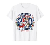 250 Years America Australian Shepherd USA 4th of July Camiseta