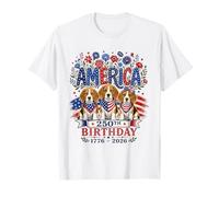 250 Years America Beagle Patriotic USA Freedom 4th of July Camiseta