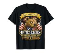 250 Years America Bear Patriotic USA 4th of July Camiseta