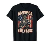 250 Years America Boston Terrier Dog Patriotic USA 4th July Camiseta