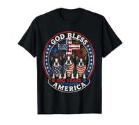 250 Years America Boston Terrier Dog Patriotic USA 4th July Camiseta