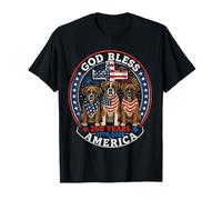 250 Years America Boxer Dog Patriotic USA 4th of July Camiseta