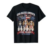 250 Years America Cavalier King Charles Spaniel 4th of July Camiseta