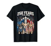 250 Years America Chihuahua Patriotic USA 4th of July Camiseta