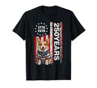 250 Years America Corgi Patriotic USA Freedom 4th of July Camiseta