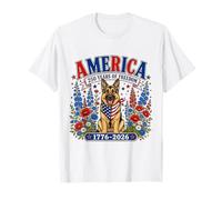 250 Years America German Shepherd Patriotic USA 4th of July Camiseta