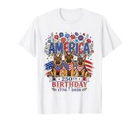 250 Years America German Shepherd Patriotic USA 4th of July Camiseta