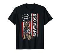 250 Years America German Shepherd Patriotic USA 4th of July Camiseta