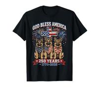 250 Years America German Shepherd Patriotic USA 4th of July Camiseta