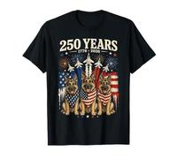 250 Years America German Shepherd Patriotic USA 4th of July Camiseta
