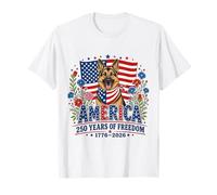 250 Years America German Shepherd Patriotic USA 4th of July Camiseta