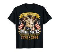 250 Years America Goat Patriotic USA 4th of July Camiseta