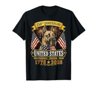 250 Years America Great Dane Dog Patriotic USA 4th of July Camiseta