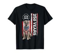 250 Years America Great Dane Patriotic USA 4th of July Camiseta