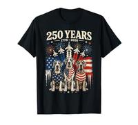 250 Years America Great Dane Patriotic USA 4th of July Camiseta
