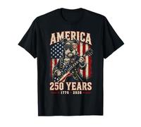 250 Years America Miniature Schnauzer USA 4th of July Camiseta