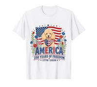 250 Years America Poodle Patriotic USA Freedom 4th of July Camiseta