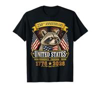250 Years America Raccoon Patriotic USA 4th of July Camiseta