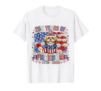 250 Years America Shih Tzu Patriotic USA Freedom 4th of July Camiseta