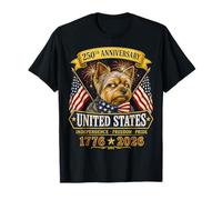 250 Years America Yorkshire Terrier Patriotic USA 4th July Camiseta