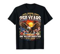 250 Years American 1776 2026 250th 4th July Independence Day Camiseta