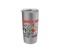 250 Years American 1776 2026 250th anniversary 4th of July Vaso térmico de acero inoxidable de doble pared