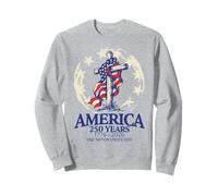 250 Years In God We Trust Cross 1776-2026 - Bandera de Estados Unidos Sudadera