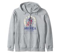 250 Years In God We Trust Cross 1776-2026 - Bandera de Estados Unidos Sudadera con Capucha