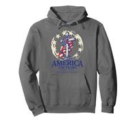 250 Years In God We Trust Cross 1776-2026 - Bandera de Estados Unidos Sudadera con Capucha