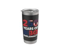 250 Years of BBQ Diplomacy Funny 4th of July Anniversary Vaso térmico de acero inoxidable de doble pared