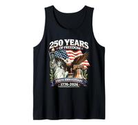 250 Years of Freedom 1776-2026 Liberty Bell Eagle USA Flag Camiseta sin Mangas