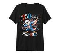 250 Years of Freedom Bald Eagle Dab Dance USA 1776-2026 Camiseta Premium