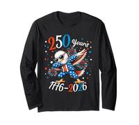 250 Years of Freedom Bald Eagle Dab Dance USA 1776-2026 Manga Larga