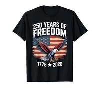 250 Years of Freedom Eagle American Flag 1776 2026 Camiseta
