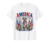 250 Years of Freedom Great Dane Dog 1776-2026 4th of July Camiseta
